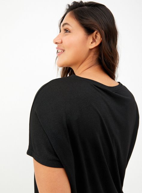 Polera con Brillos y Basta Diagonal en Punta-1