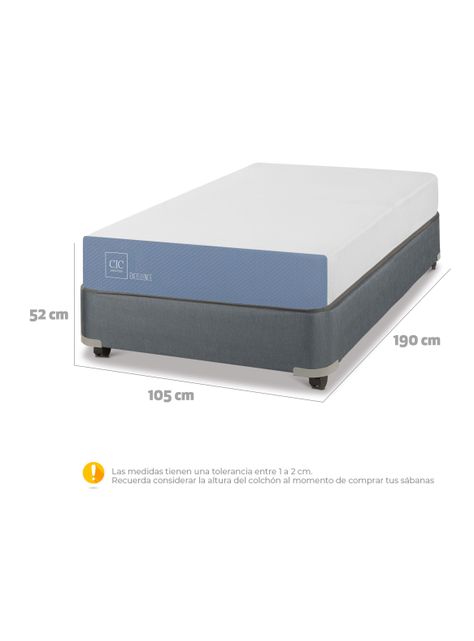 Cama Americana Excellence 1.5 Plazas x190 cm + Plumón-1