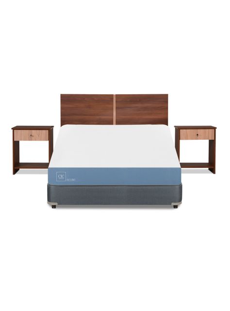 Cama Americana Excellence 2 Plazas x190 cm + Set de Muebles Stylo-2