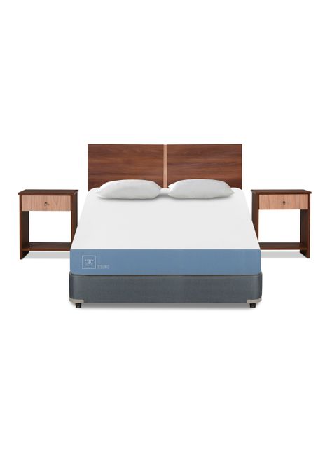 Cama Americana Excellence 2 Plazas x190 cm + Set de Muebles Stylo + Almohadas-2