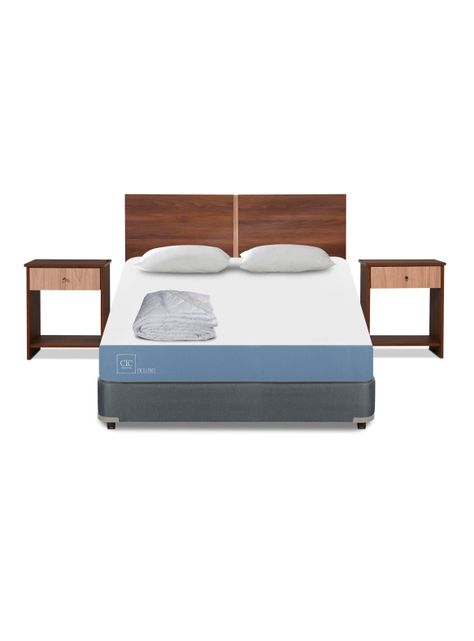 Cama Americana Excellence 2 Plazas x190 cm + Set de Muebles Stylo + Textil-2