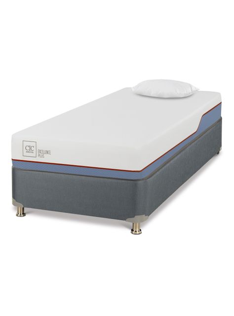 Cama Americana Excellence Plus 1 Plaza + Almohada-0