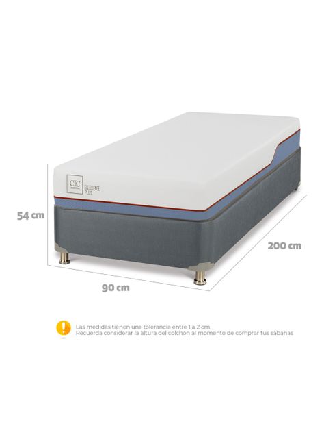 Cama Americana Excellence Plus 1 Plaza + Almohada-1