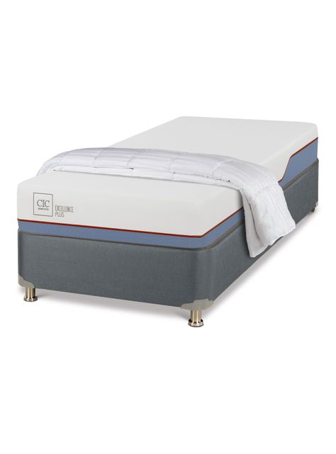 Cama Americana Excellence Plus 1 Plaza + Plumón-0