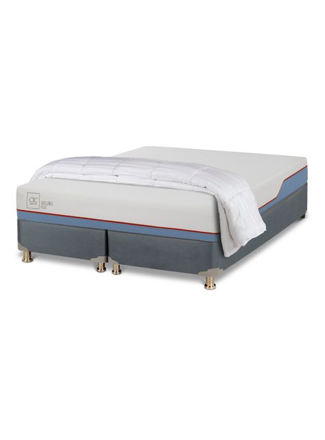 Cama Americana Excellence Plus 2 Plazas Base Dividida + Plumón-0