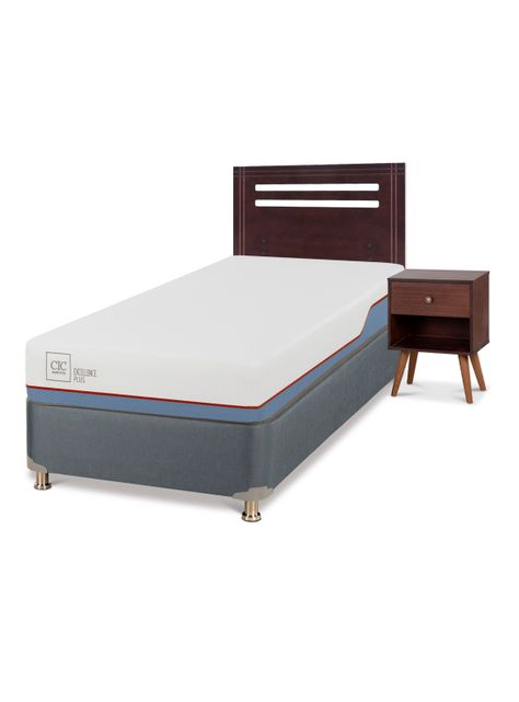 Cama Americana Excellence Plus 1 Plaza + Set de Muebles Múnich-0