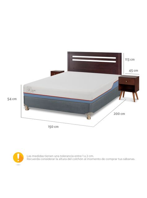 Cama Americana Excellence Plus 2 Plazas + Set de Muebles Múnich-1