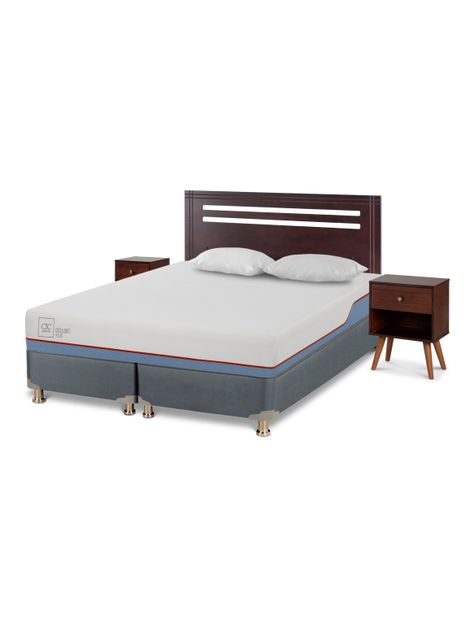 Cama Americana Excellence Plus 2 Plazas Base Dividida + Set de Muebles Múnich-0