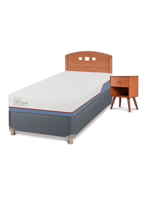 Cama Americana Excellence Plus 1 Plaza + Set de Muebles Gales-0