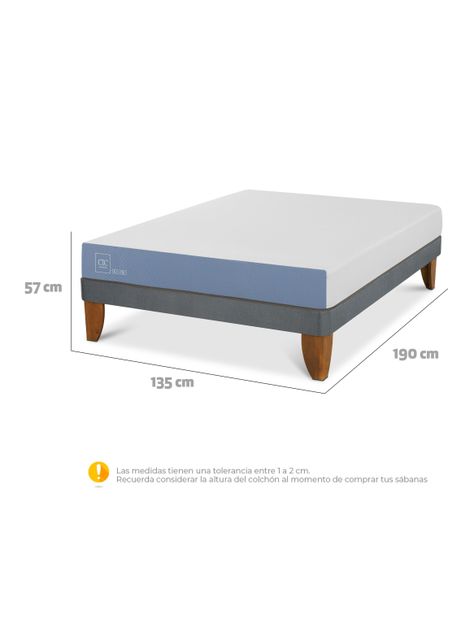Cama Europea Excellence Full + Almohadas-1