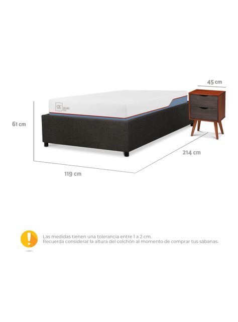 Boxet Excellence Plus 1.5 Plazas + Velador Niger-1