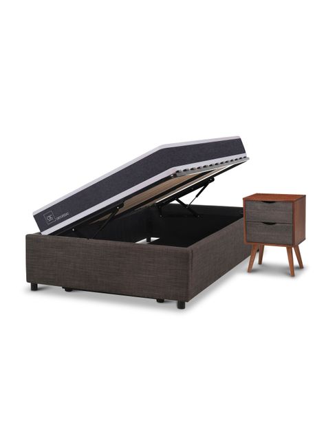 Cama Funcional Space Box Ortopedic 1.5 Plazas Niger S-T-1