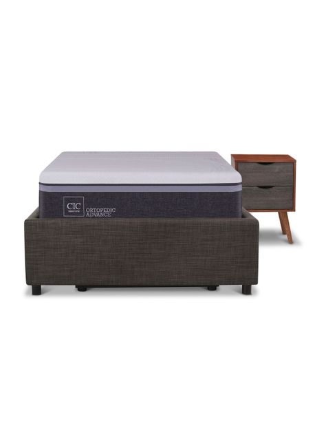 Cama Space Box Ortopedic Advance 1.5 Plazas + Velador-3