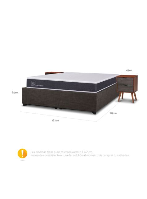 Cama Funcional Space Box Ortopedic 2 Plazas Niger S-T-1