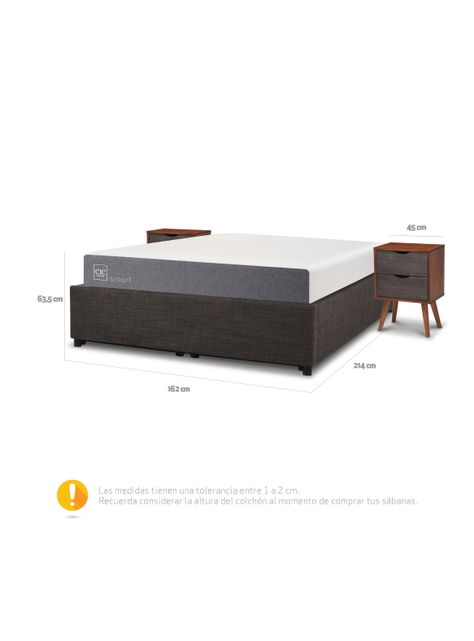 Cama Funcional Space Box Smart 2 Plazas Niger S-T-1