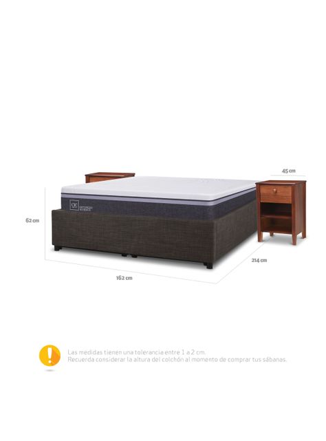 Cama Space Box Ortopedic Advance 2 Plazas + Set Muebles-1
