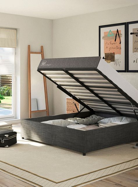 Cama Funcional Space Box Smart 2 Plazas + Muebles Torino-4