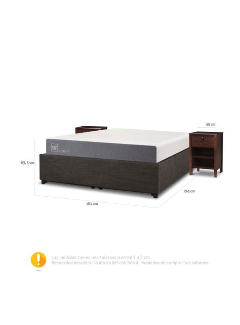 Cama Funcional Space Box Smart 2 Plazas + Muebles Torino-1