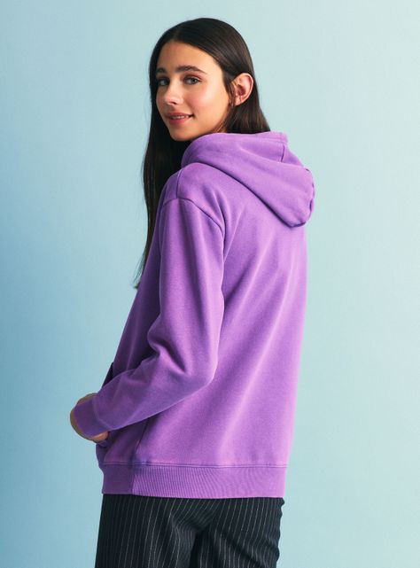 Polerón con Capucha Sólido Oversize-1