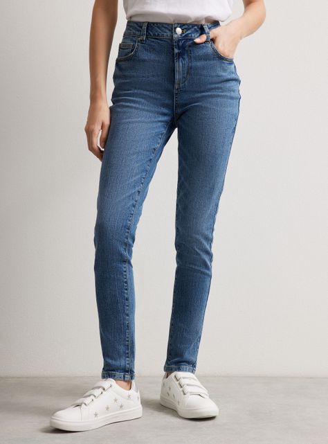 Jeans Skinny Liso Básico-0