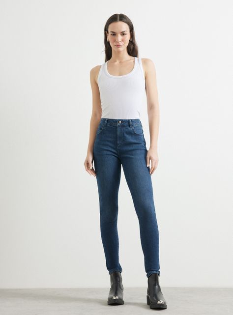 Jeans Skinny Liso Básico-4