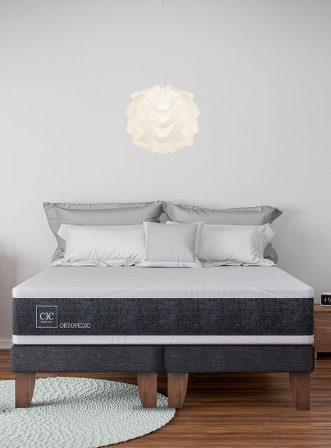 Cama Europea New Ortopedic 2 Plazas Bd Veladores Niger-4