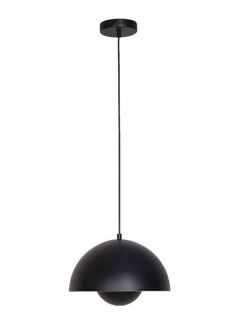 Lámpara Colgante Mush 1L E27 Negro-0