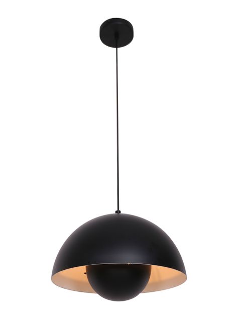 Lámpara Colgante Mush 1L E27 Negro-1