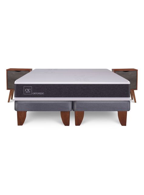 Cama Europea New Ortopedic King Veladores Niger-0