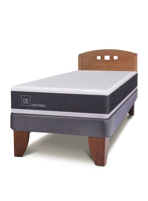 Cama Europea New Ortopedic 1.5 Respaldo New Gales-0