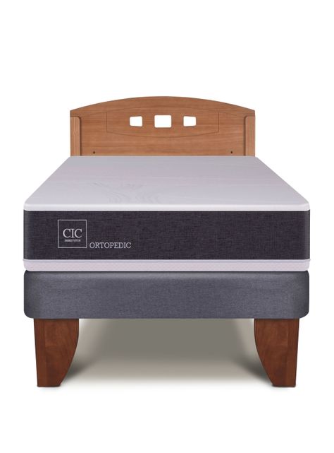 Cama Europea New Ortopedic 1.5 Respaldo New Gales-2