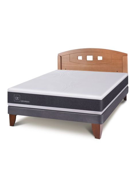 Cama Europea New Ortopedic 2 Plazas Bn Respaldo New Gales-0