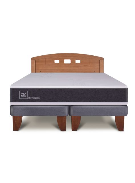 Cama Europea New Ortopedic 2 Plazas Bd Respaldo New Gales-2