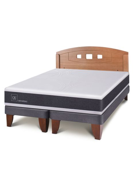 Cama Europea New Ortopedic 2 Plazas Bd Respaldo New Gales-0