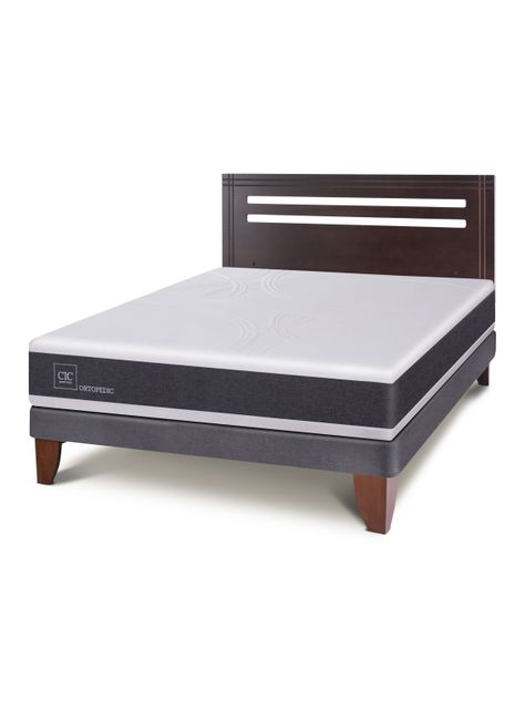 Cama Europea New Ortopedic 2 Plazas Bn Respaldo New Munich-0