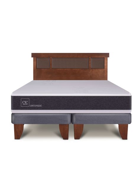 Cama Europea New Ortopedic 2 Plazas Bd Respaldo New Dublin Caramel-2