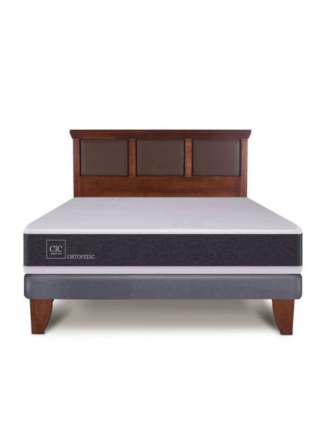 Cama Europea New Ortopedic 2 Plazas Bn Respaldo New Torino-2