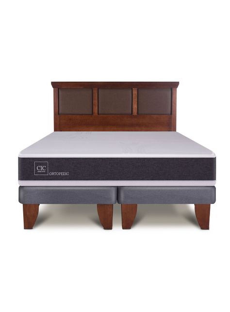 Cama Europea New Ortopedic King Respaldo New Torino-0