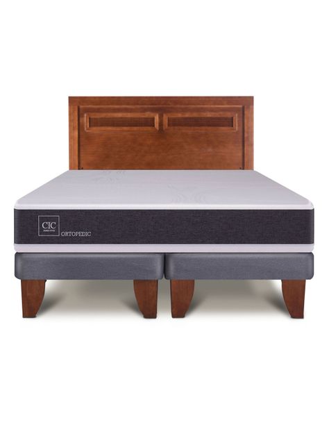 Cama Europea New Ortopedic 2 Plazas Bd Respaldo Milan-2
