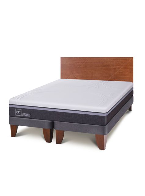 Cama Europea Ortopedic Advance 2 Plazas Base Dividida + Respaldo New Villarrica-0