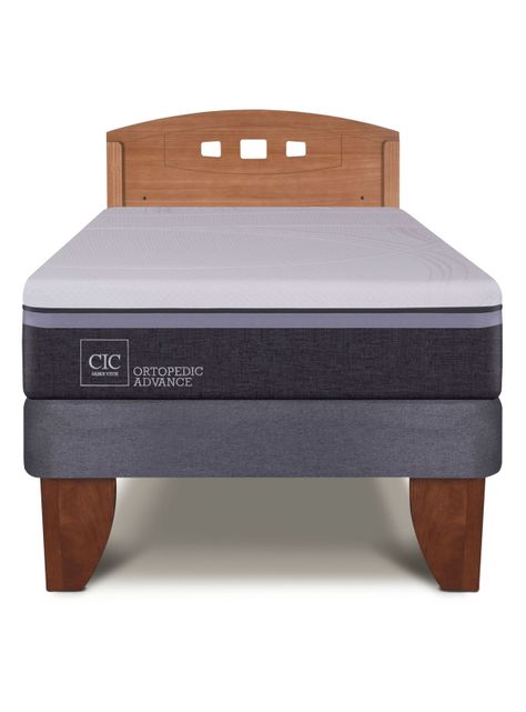 Cama Europea Ortopedic Advance 1.5 Plazas + Respaldo New Gales-2