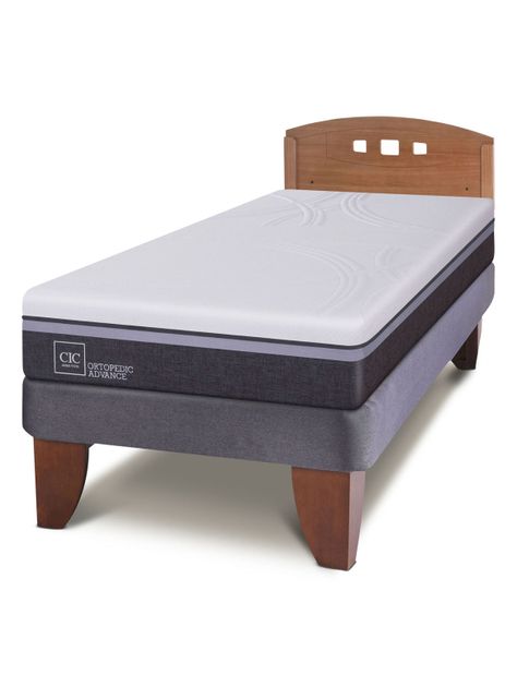Cama Europea Ortopedic Advance 1.5 Plazas + Respaldo New Gales-0
