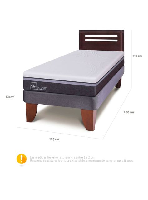Cama Europea Ortopedic Advance 2 Plazas Base Dividida + Respaldo New Gales-1