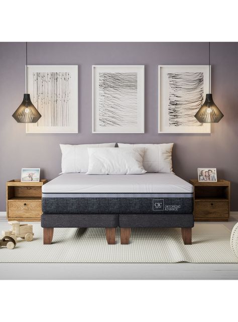 Cama Europea Ortopedic Advance 2 Plazas Base Normal + Respaldo New Munich-4