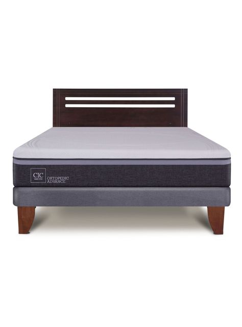 Cama Europea Ortopedic Advance 2 Plazas Base Normal + Respaldo New Munich-2