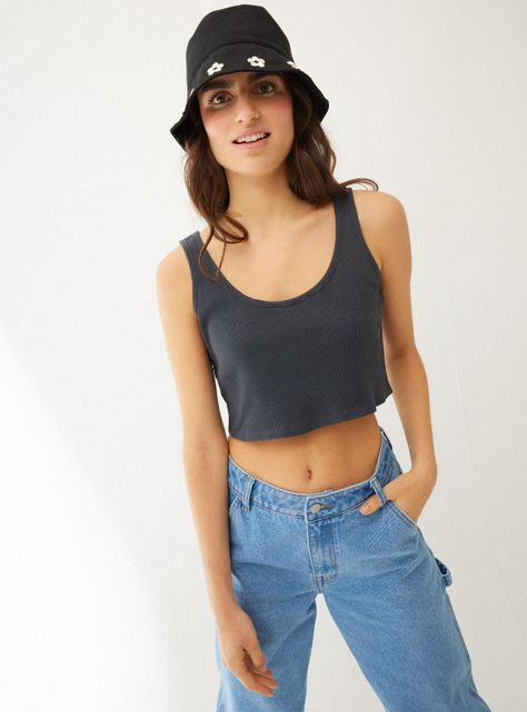 Polera Crop Rib Lavada-0