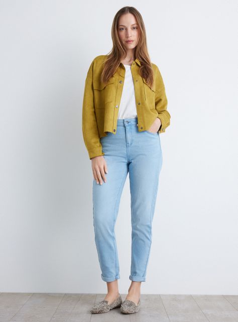 Jean Slim Fit con Botón y Bolsillos-4