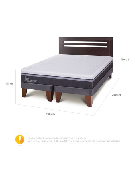Cama Europea Ortopedic Advance 2 Plazas Base Dividida + Respaldo New Munich-1
