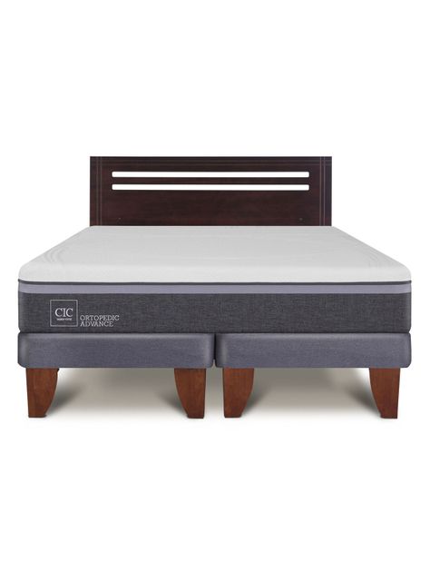 Cama Europea Ortopedic Advance 2 Plazas Base Dividida + Respaldo New Munich-2