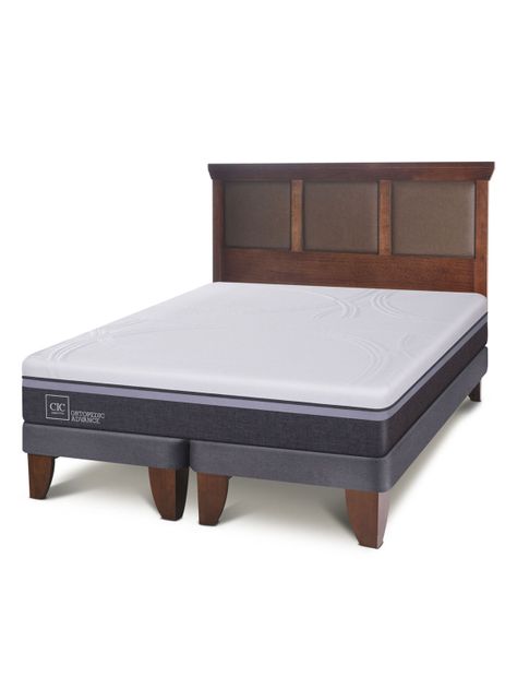 Cama Europea Ortopedic Advance 2 Plazas Base Dividida + Respaldo New Torino-0